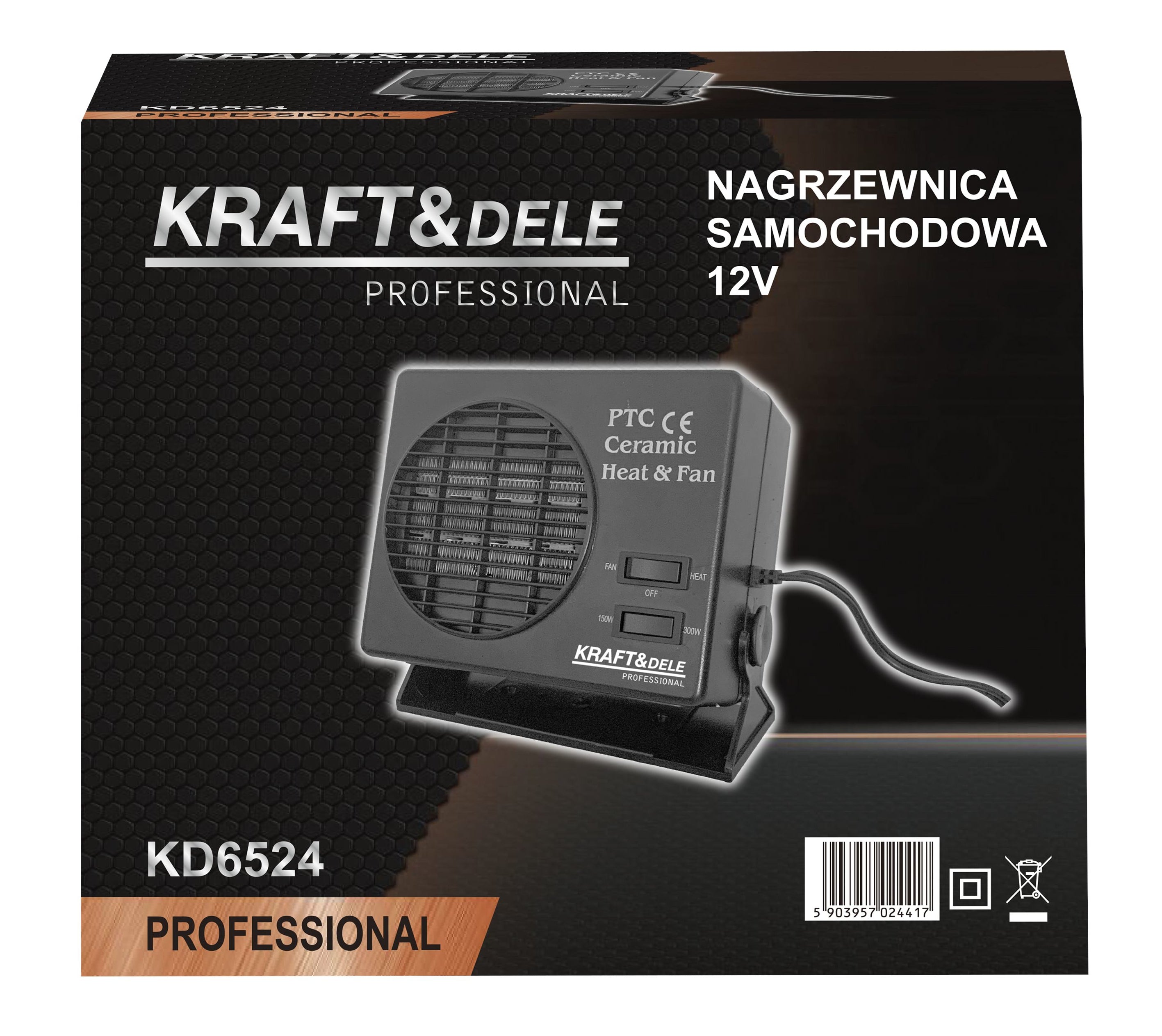 Automobilska grijalica 12 V, 300 W, KD6524