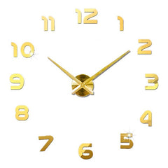 XXL 3D zidni sat zlatna, crna