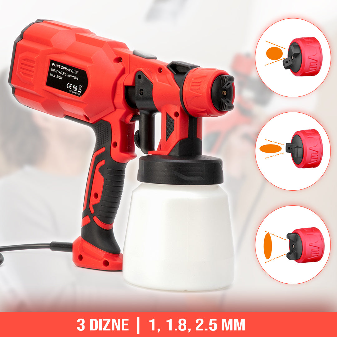 Električni pištolj za prskanje 1000ml + 3 dizne