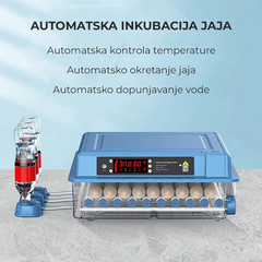 Inkubator za 56 jaja sa kontrolom vlage i temperature