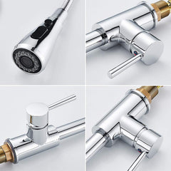 Kuhinjska slavina s tušem - kromirana