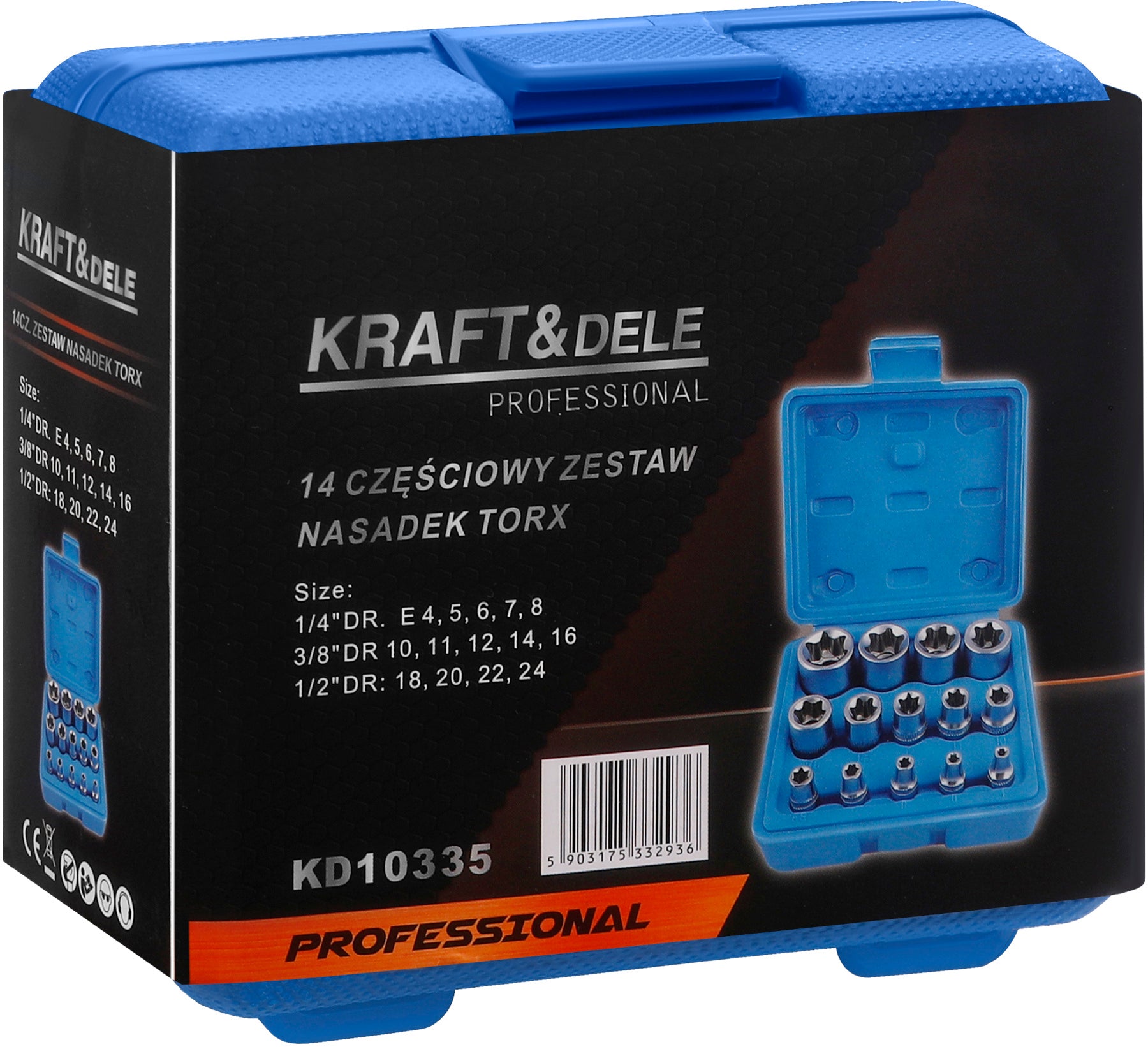 Set torx nasadnih nastavaka 14-dijelni Kd10335