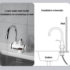Slavina sa ugrađenim grijačem za zid ili sudoper