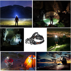 ZOOM led naglavna lampa 5×Cree T6 | domet 300 m, vodootporna