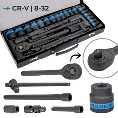 Set kovanih ključeva 24-dijelni 1/2" 8-32mm