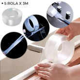 Silikonska dvostrana traka NanoStick | 5 rola x 3m