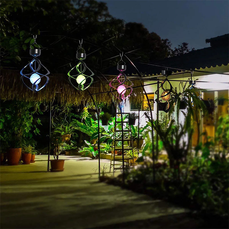 Solarna spiralna vanjska RGB lampa