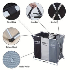 Košara za rublje sa tri odljeljka