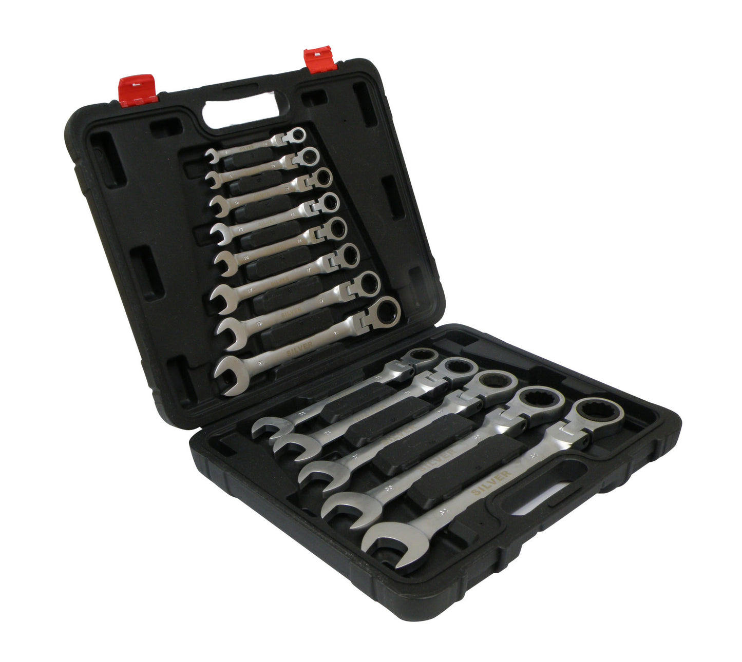 Set viljuškasto okastih ključeva sa čegrtaljkom 8-32mm