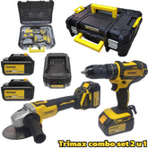 Trimax Combo set Udarna Bušilica + Aku brusilica 24v x2 - 5 AH