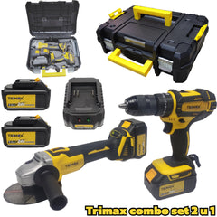 Trimax Combo set Udarna Bušilica + Aku brusilica 24v x2 - 5 AH