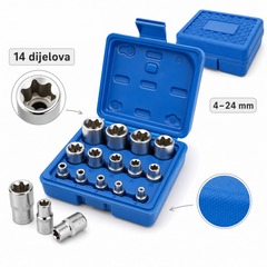 Set torx nasadnih nastavaka 14-dijelni