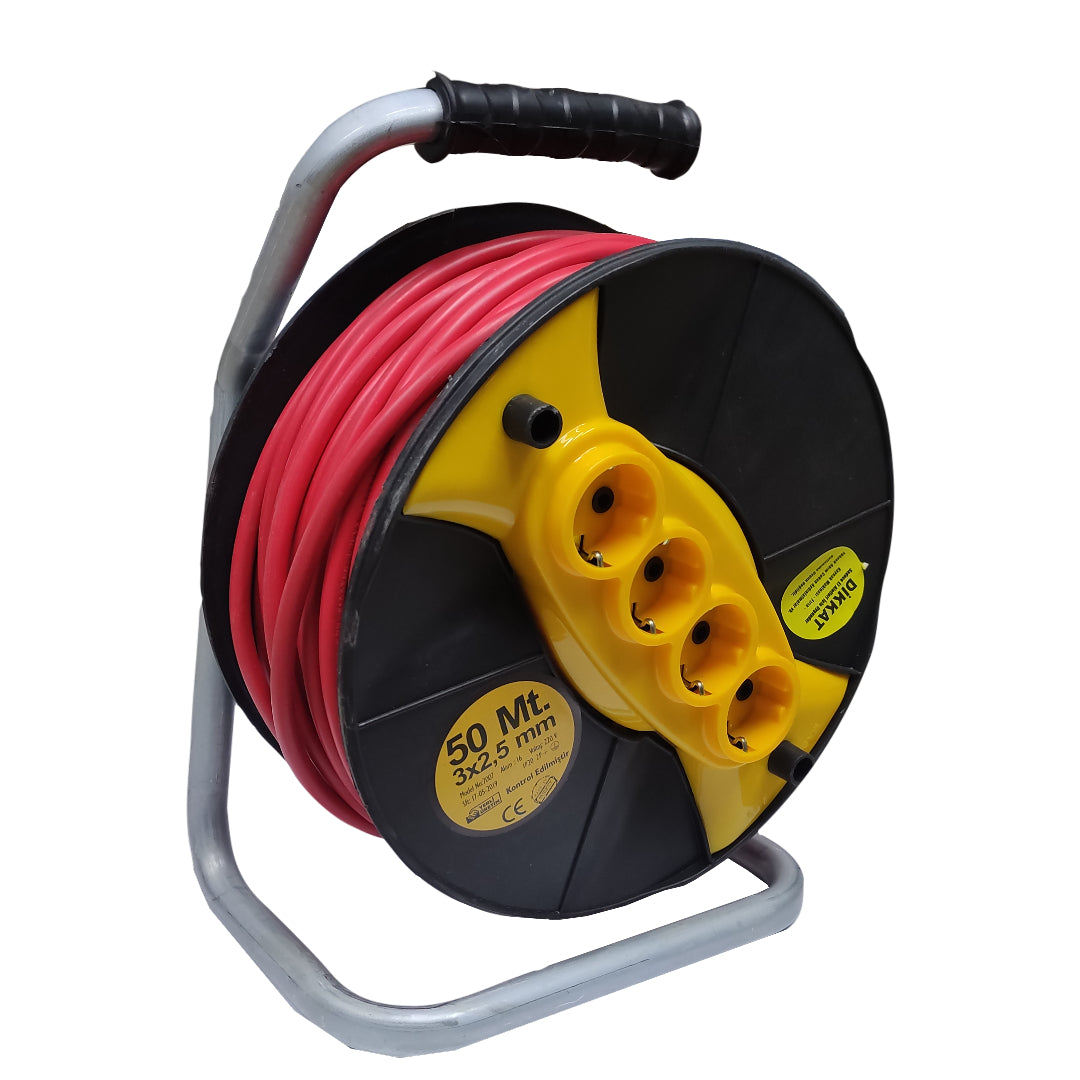 DIKKAT produžni kabel 50m na motalici 3×2,5 mm2