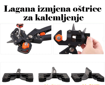 Profi škare za kalemljenje+3 nastavka