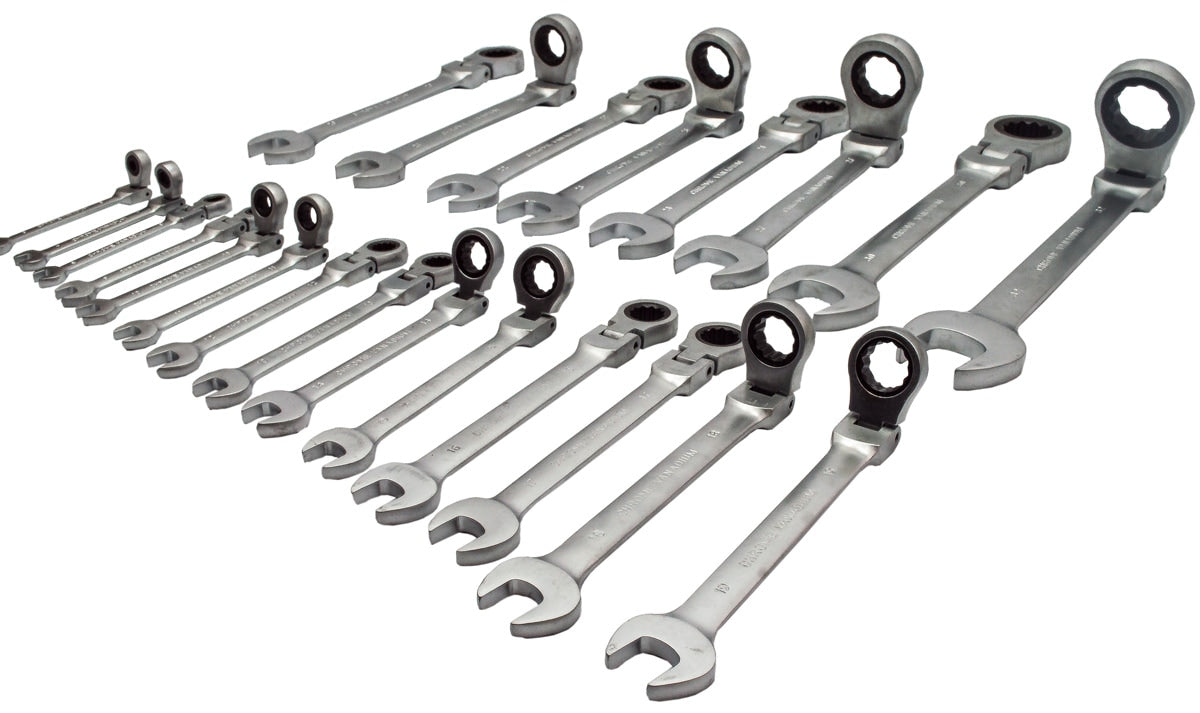 Set viljuškasto okastih ključeva sa čegrtaljkom 8-32mm