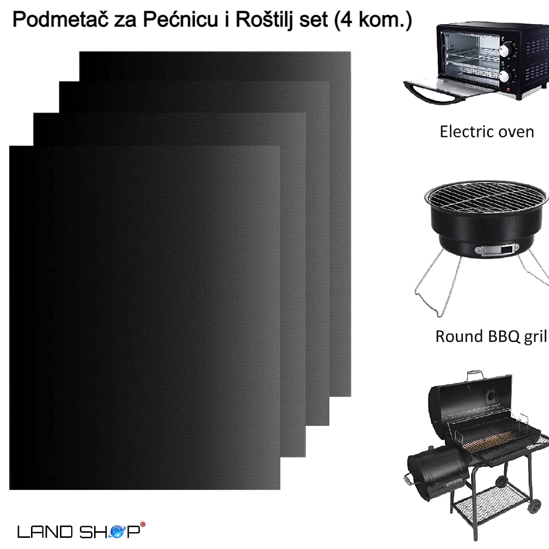 Set podmetač za Pećnicu i Roštilj (4 kom.)
