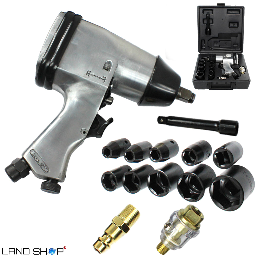 Odvijač Udarni Zračni - Pneumatski 1/2" 314Nm+ Set Nasadnih Ključeva