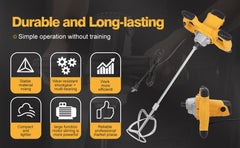 Mikser za beton, boju, gips, ljepilo 1200W + mješač GRATIS