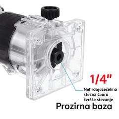 Aku glodalica drva 24 V s dvije Li-Ion baterije