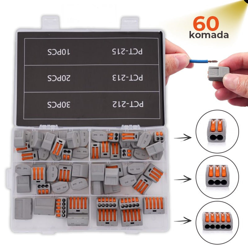 Set brzih spojnica za žice 60 kom.