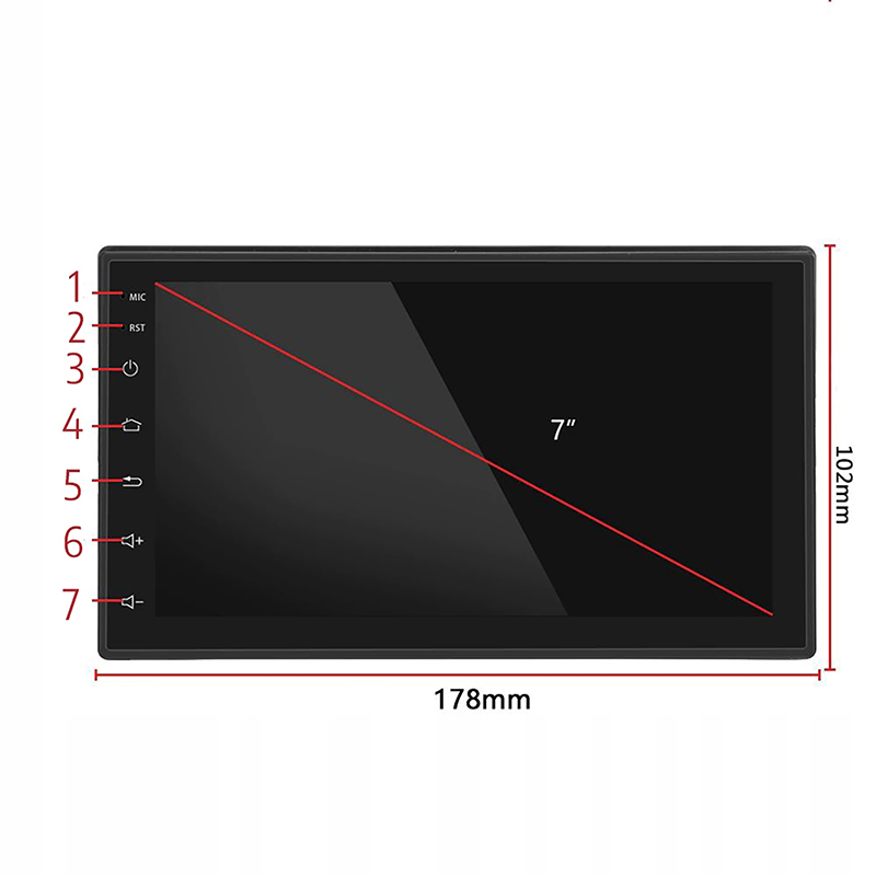 Auto Radio Android 7" s GPS-om + kamera 4x45W