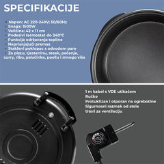 XXL Električni pekač za pizzu