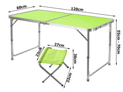 Sklopivi Stol | 60x70x120cm + 4 stolice