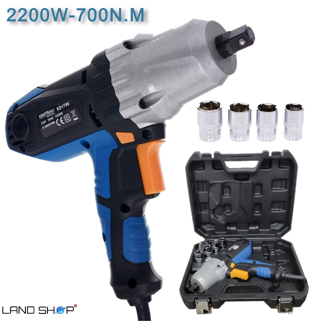 Električni udarni odvijač 2200W+ 4 nasadna ključa