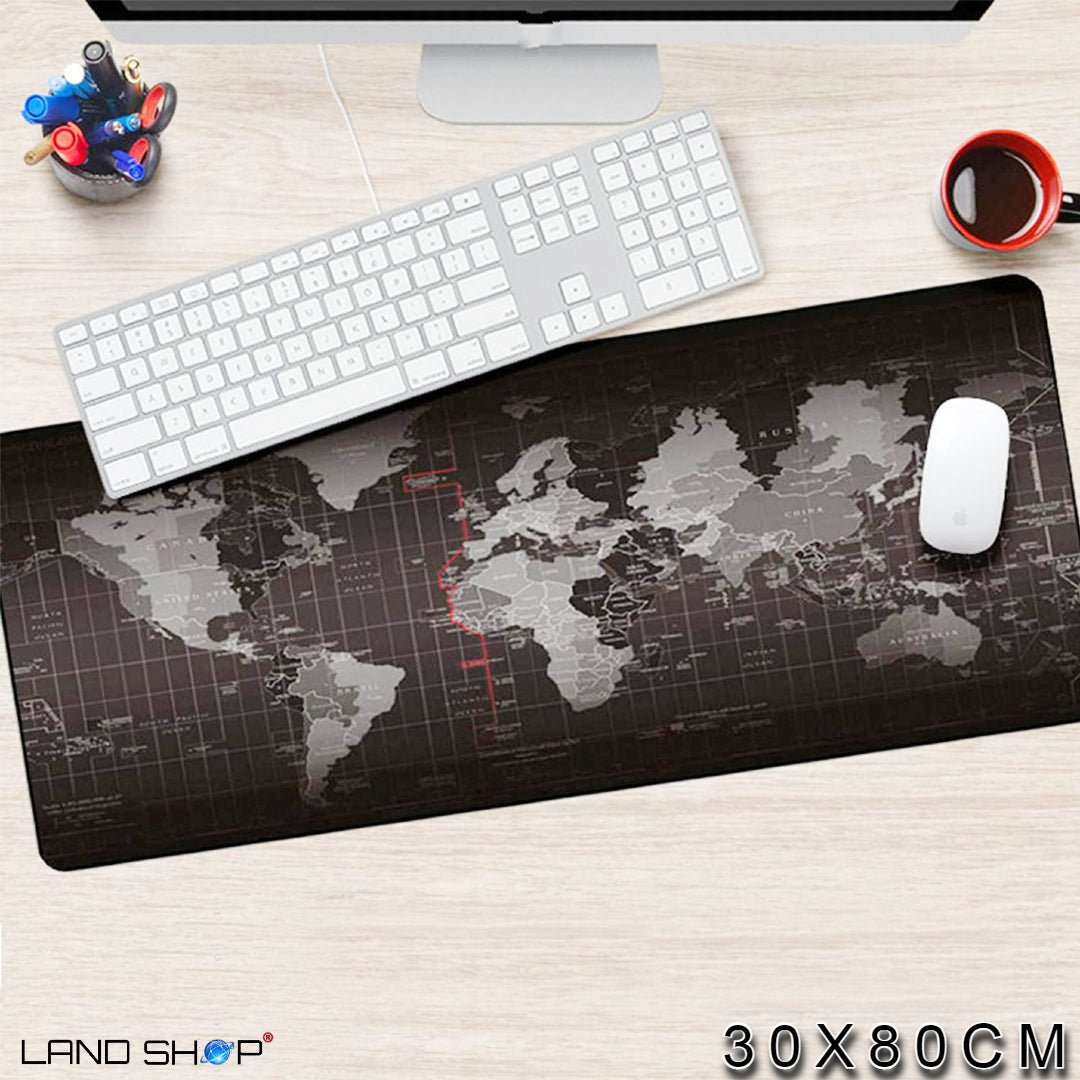 XXL Podloga za miš  - Mapa svijeta  30X80CM